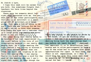 Exploring arts for social change postcard