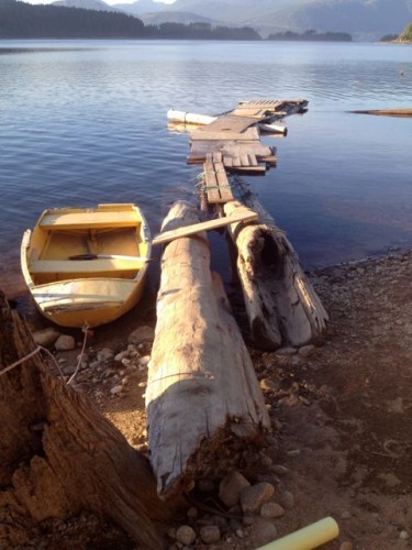 Rickety wharf at Lois Lake