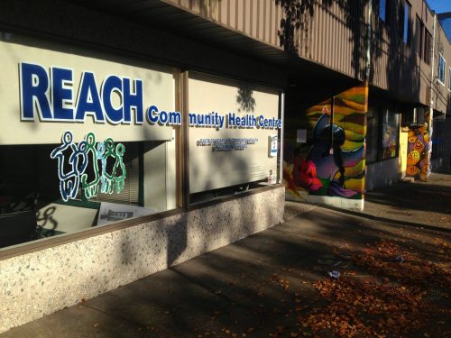 Installation location of poster on Commercial Drive, Vancouver
